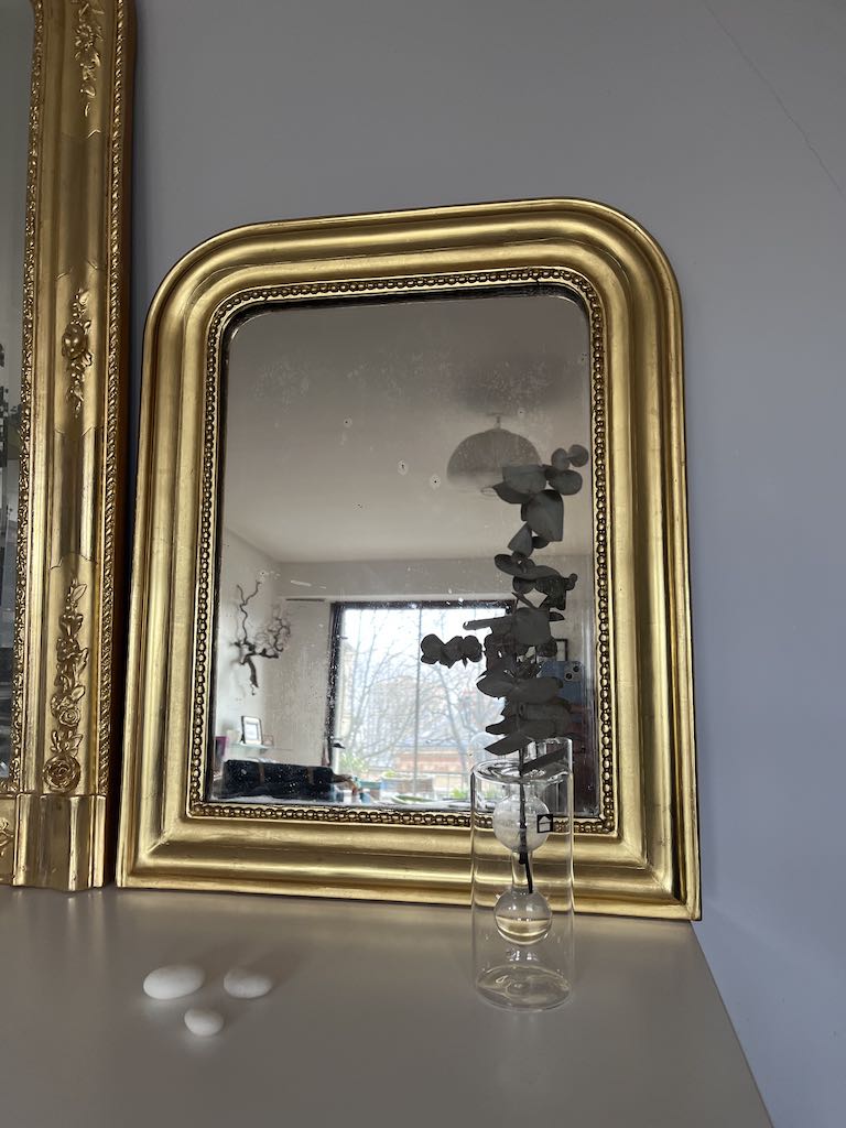 Anne Masse Dorure - miroir Louis Philippe boudin lisse - après restauration